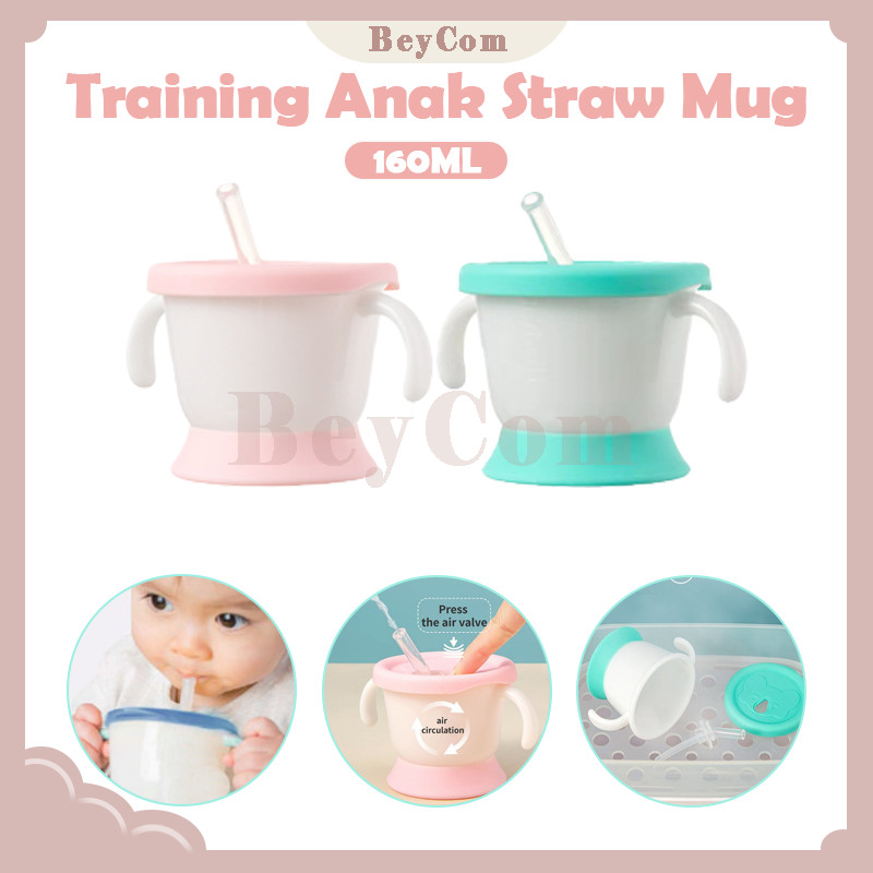 Training Cup Bayi/ Straw Training Mug Baby /160Ml Mug Bayi Dengan Straw Anti Tumpah