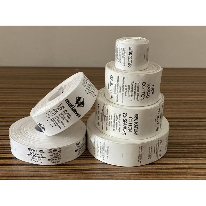 Washing label / care label nilon printing