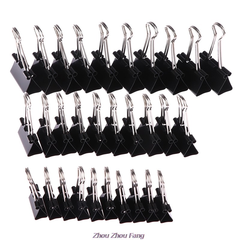 

10pcs/lot Black Metal Binder Clips 19mm/ 25mm/ 32mm Notes Letter Paper Clip Office Supplies Binding Securing