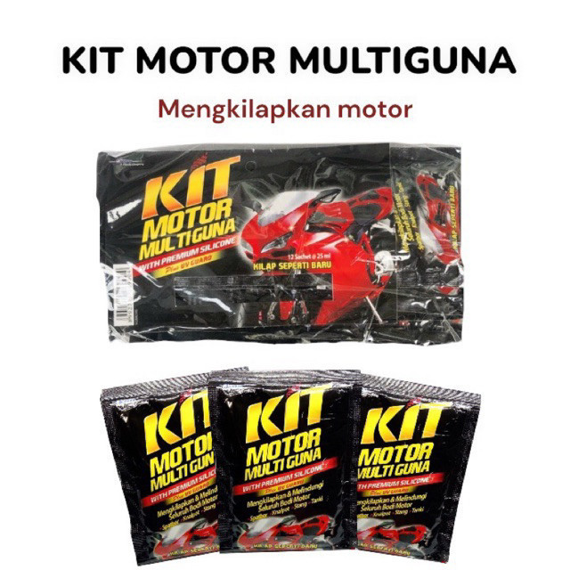 Kit Poles Pengkilap Motor Multiguna Kit Poles Body Motor 25ml 25 ml Sachet Pengkilap Motor Kemasan S