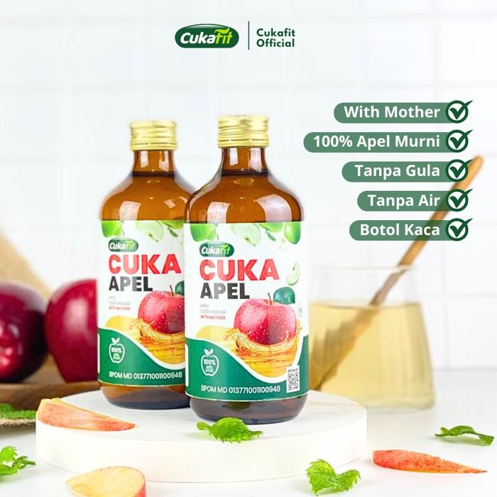 

Cukafit Cuka Apel Murni With Mother 330ml Bundle 2 Pcs Botol Kaca Tanpa Air dan Gula