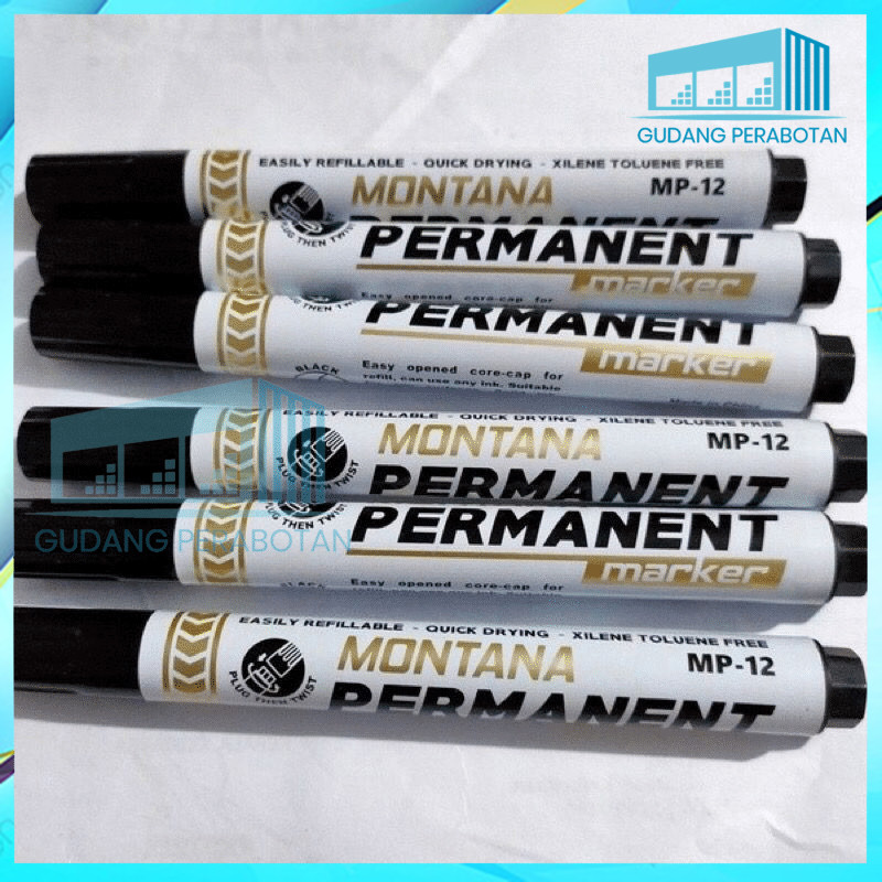 

GP GROSIR SPIDOL pcs Montana VTRO MP2 Permanent Hitam Bisa Diisi Ulang MP2