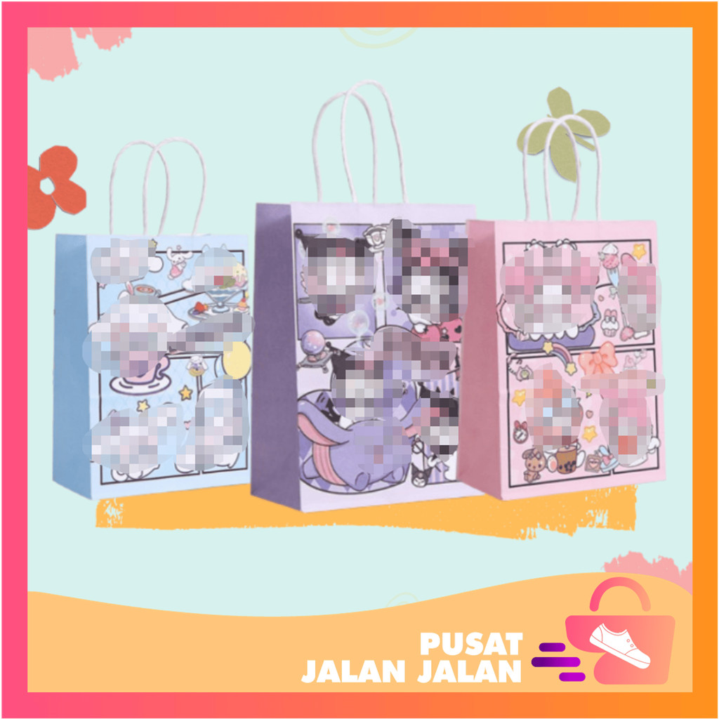

PJJ - 6661 Tas Souvenir Ulang Tahun / Paper Bag Karakter Lucu / Goodie Bag Kartun / Kantong Kertas / Tas Kado Lucu / Paper Bag