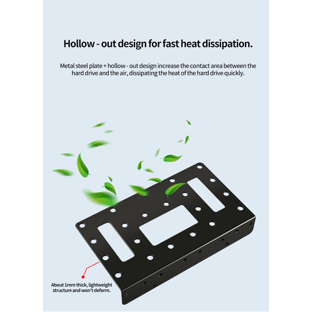 Multi-Bay SSD HDD Expansion Rack External Desktop Case for 2.5/3.5 In  Solid State Me anical Hard Dr