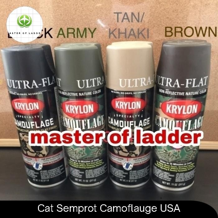 cat semprot efek loreng/ Krylon spray camouflage military - Khaki