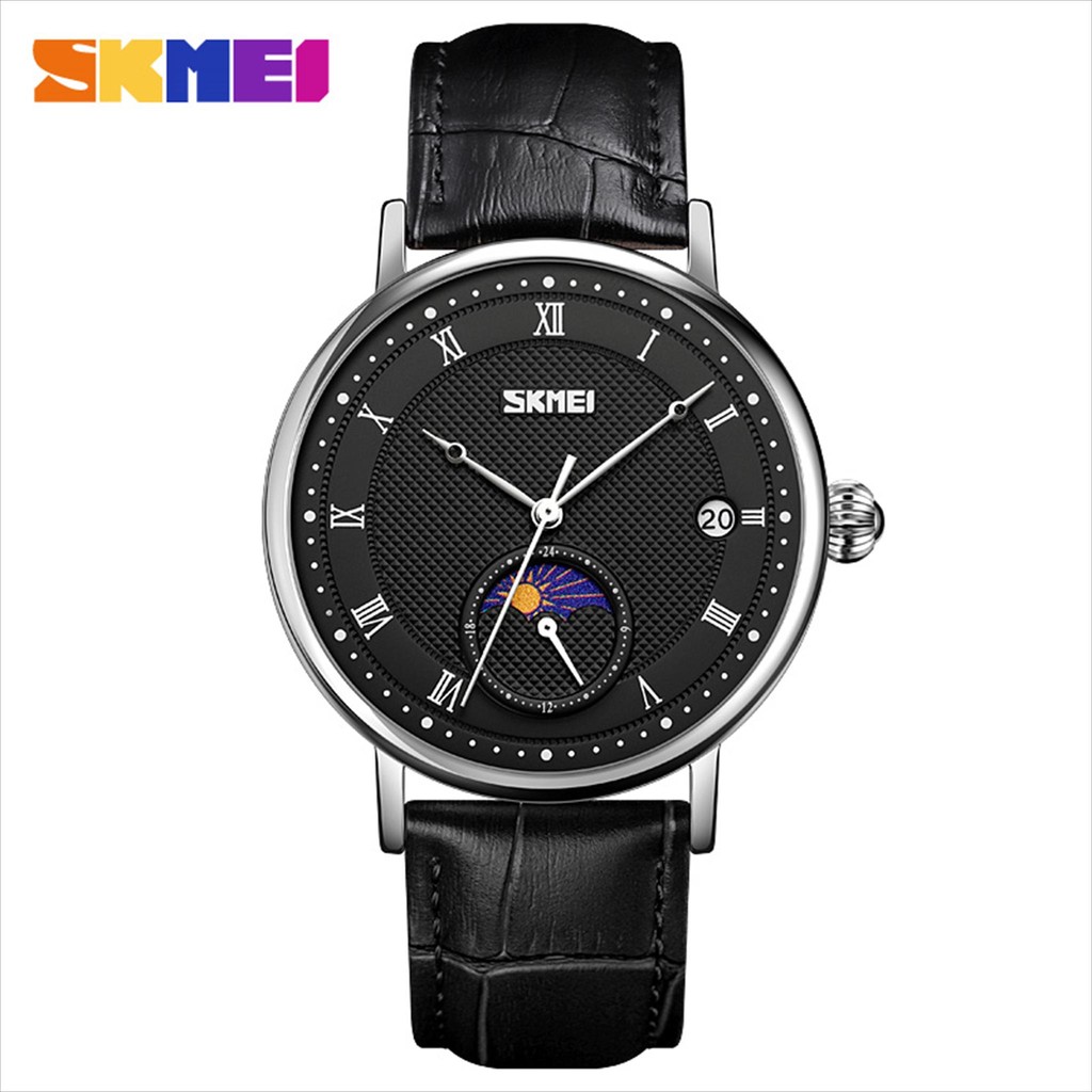 Jam Tangan Pria Analog Date SKMEI 9308 Leather Strap Tahan Air Original McQueen Accessories Indonesi