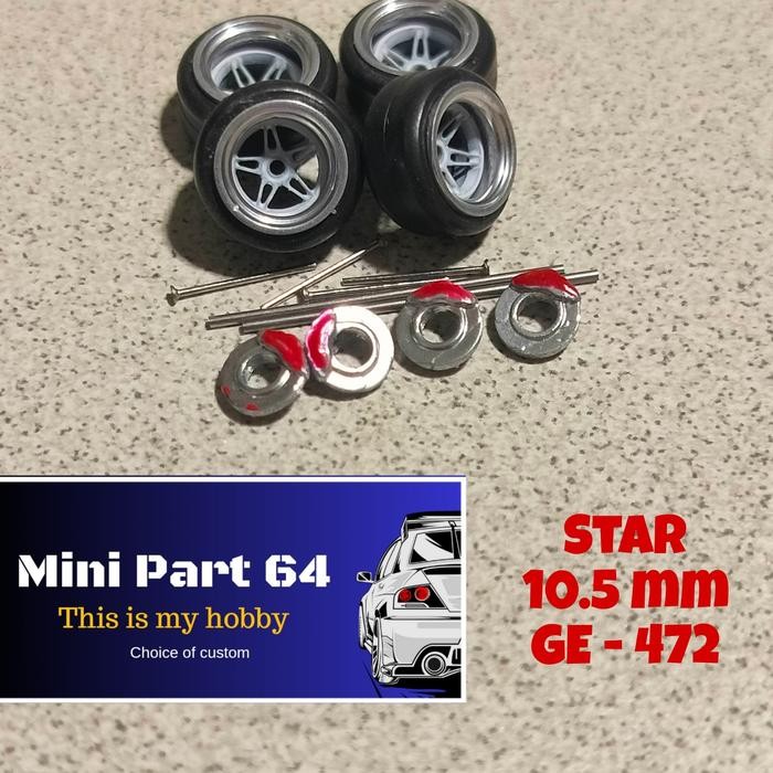 Diorama Diecast Ban karet GE472 Miniatur Skala 64