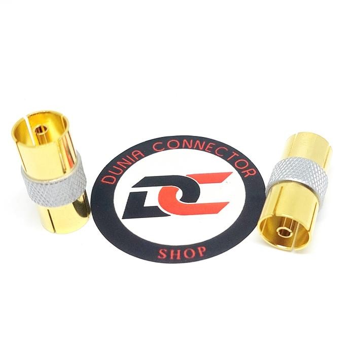 RM74... KONEKTOR I TV FEMALE TO TV FEMALE GOLD NEW....
