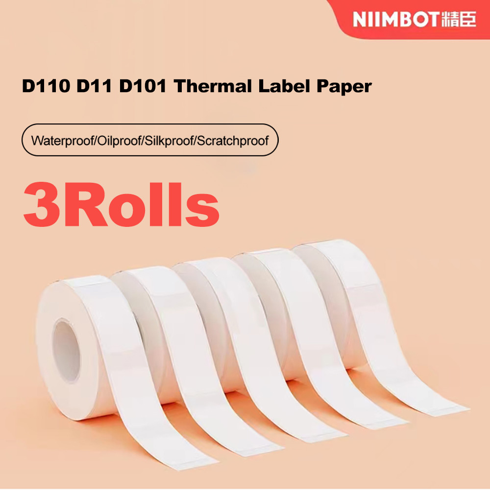 

Niimbot White Label Thermal Paper for D11 D110 D101 Printer Label Maker Sticker Paper Roll Waterproof Anti-Oil Tear-Resistant