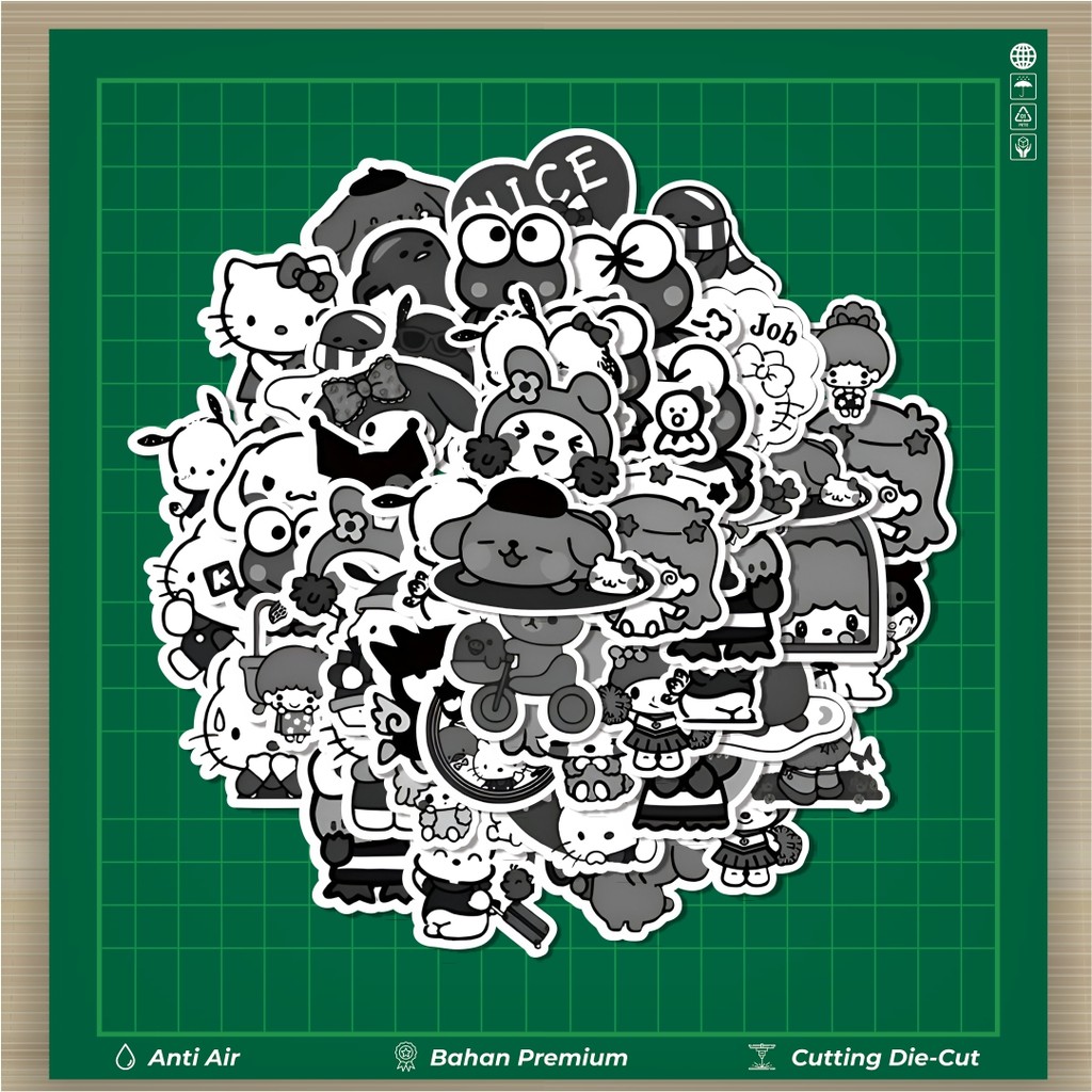 

HOT 50 PCS STIKER Stiker Mix Sanrio Hello Kitty Badzt - Maru Stiker Fashion Cars Decal Dingin Kartu Album Custom Vinyl Anti Air- Sticker Aesthetic Buku Journal Koper Casing HP Tablet Laptop Helm Motor Botol Minum