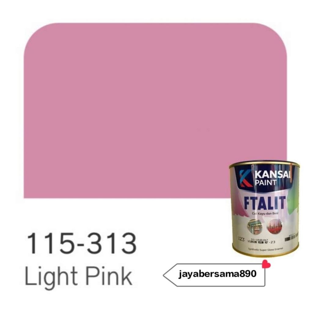 

Cat minyak ftalit kansai paint 1kg light pink 313