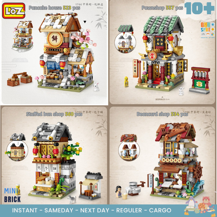 GUNAD LOZ mini street small building - mini brick mini block