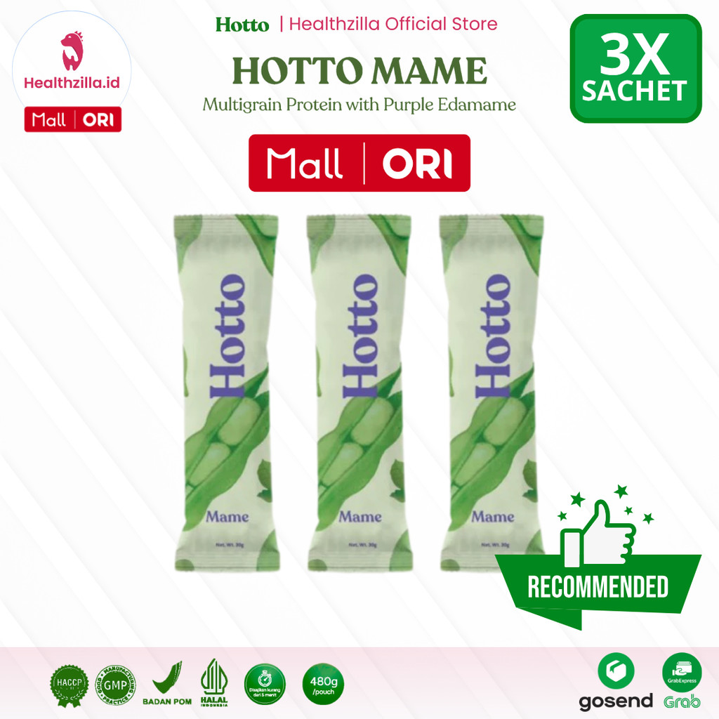 

Hotto Mame [FLASH SALE] PROMO!!! Hotto Official Shop 3 Sachet Protein Multigrain with EDAMAME Official Store Jakarta BPOM & HALAL