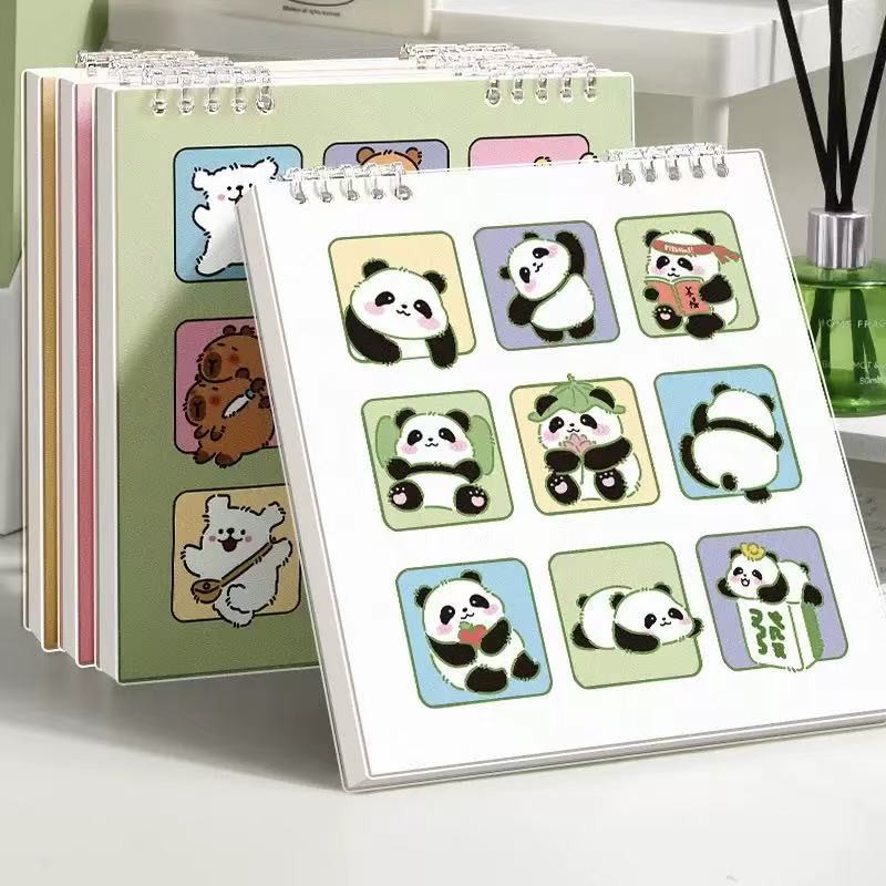 

Cartoon Notepad Cute Planner Grid Notebook Loose-leaf Diary Square Office Sketchbook Notebooks Writing Pads School Supplies