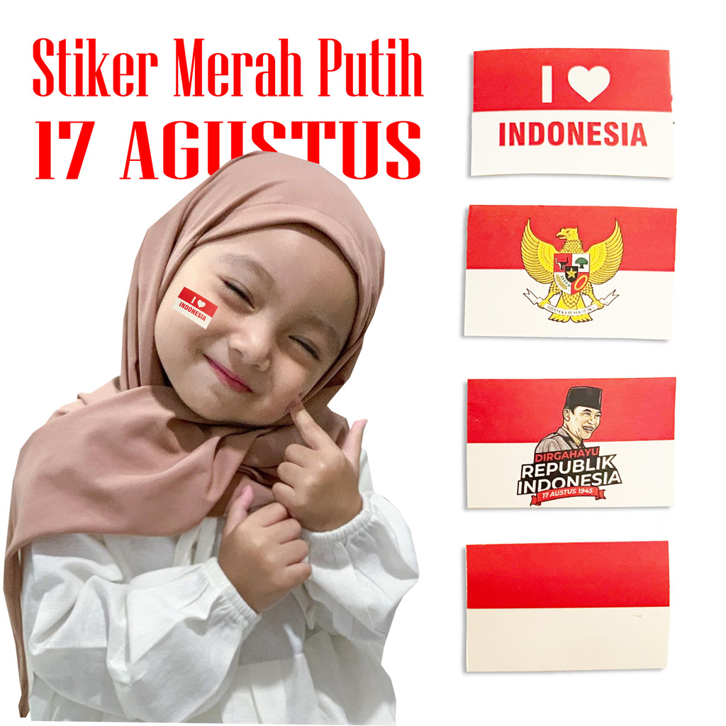 

Nazhifa Printing - Stiker Pipi Merah Putih 17 agustusan, Palestina, Garuda Indonesia, I love Indonesia, Sukarno