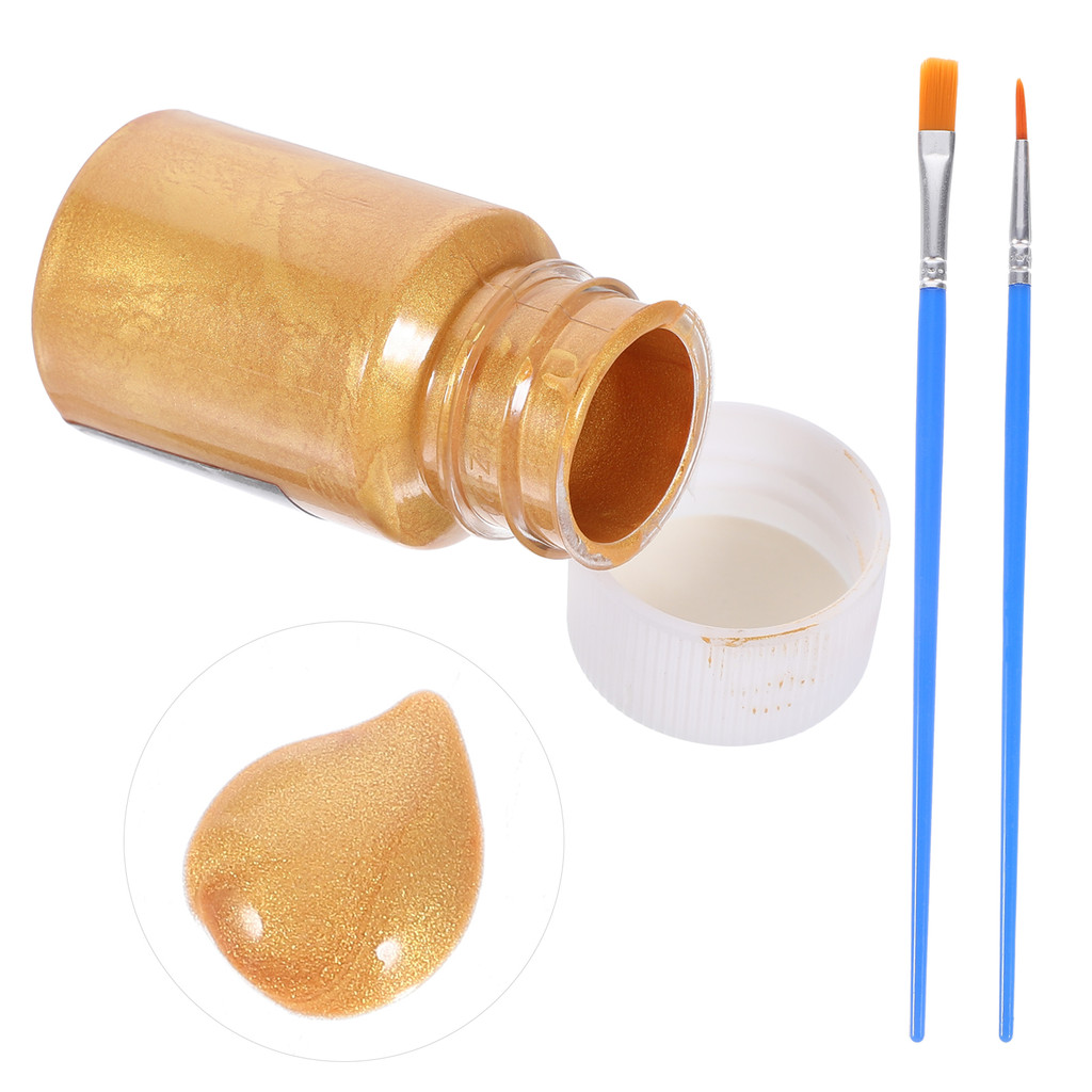 

1 set Stroke Gold Paste Metallic Silver Paint for DIY Art Craft Pigments Liquid Watercolor Supplies Decorative Painting Set