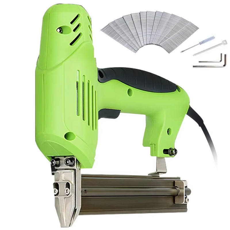 

220V Electric Nail Gun Stapler Gun Nailing Stapler Shooter F30 422 Furniture Stapler Woodworking Tools Framing Tacker Hand Tool