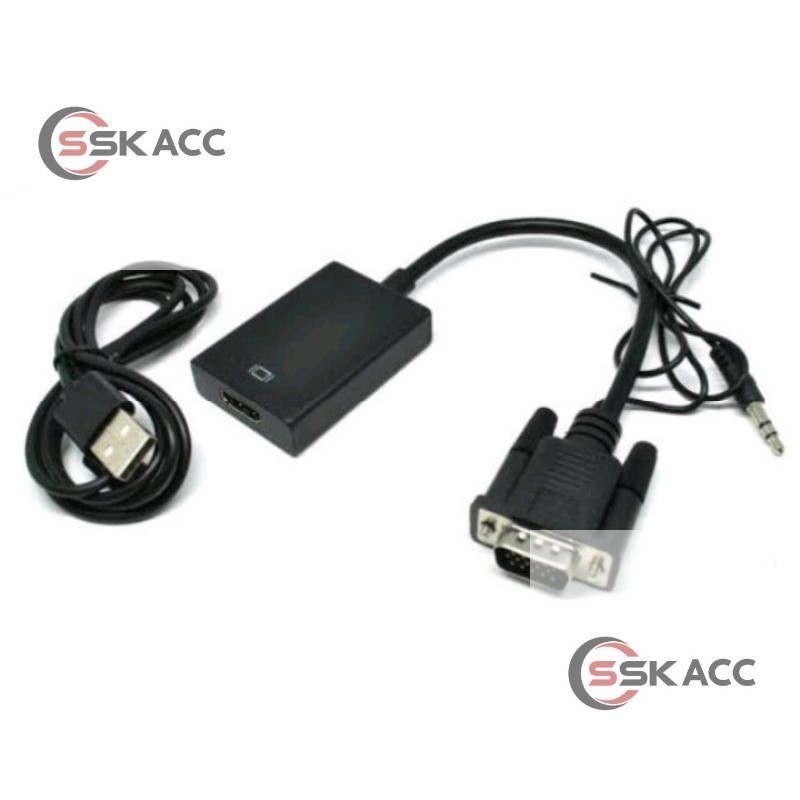 Converter VGA To HDMI with Audio / Kabel Converter VGA To HDMI with Audio