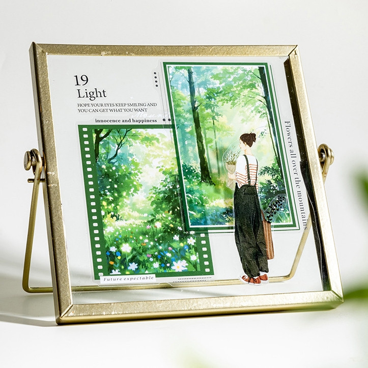 

[Gongjin] Sticker Corners of City COC Stiker PET Pemandangan Alam Kota Langit Bunga Besar