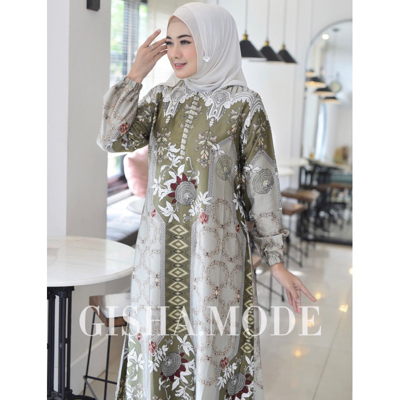 Gamis Utsara Silk |Gamis Silk Premium |Gamis Motif Terbaru