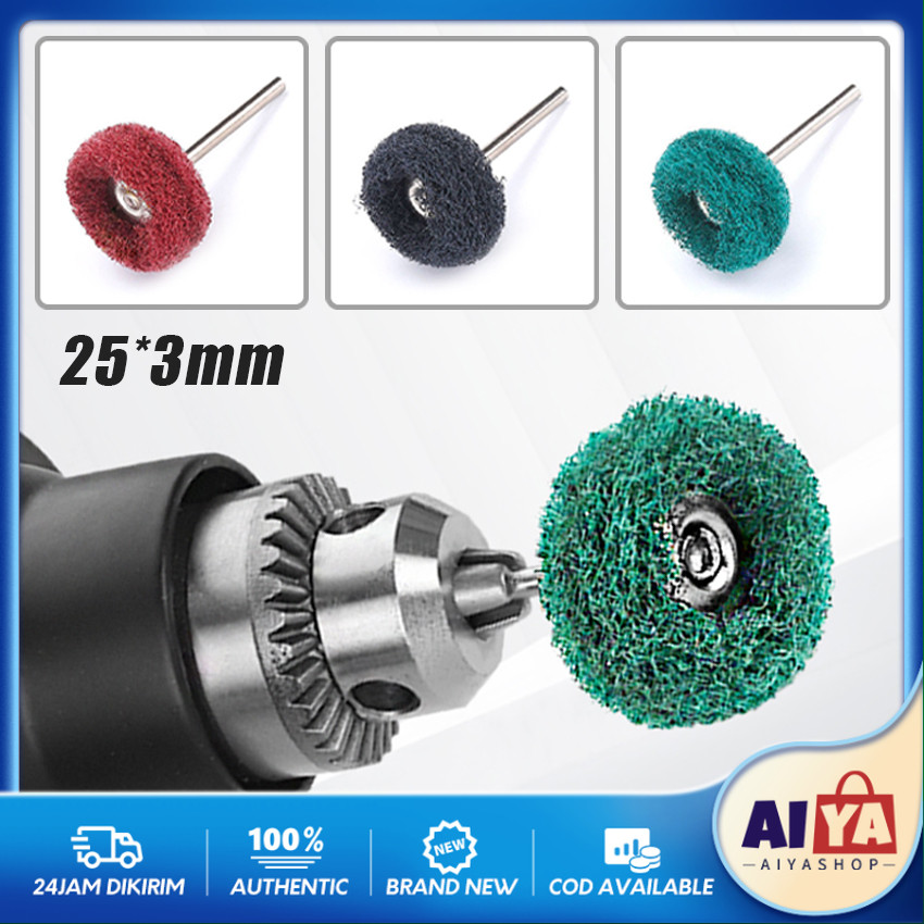 5Pcs Mata Sikat Poles Fiber Gerinda Mini Polishing Cleaning Brush Sikat Pembersih Scrubbing Fiber Ge