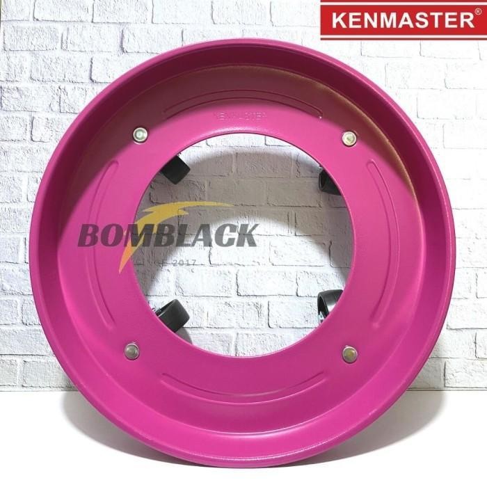 KENMASTER Tatakan Tabung Gas Elpiji Besi Bulat Plus Roda 3kg 5kg 12kg - PINK - PINK