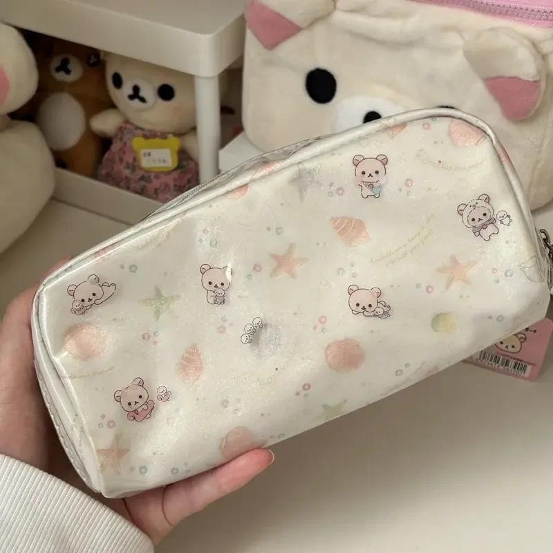 

Kawaii Rilakkuma Dream Ocean Pencil Case Waterproof Pencil Pouch Storage Bag Cartoon Cute Pen Bag Student Stationery Gifts