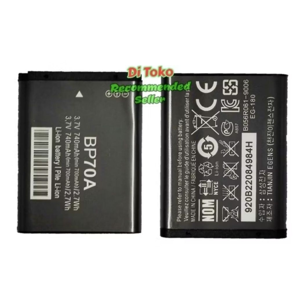 RS - Battery For Kamera Samsung Batre AQ100 DV50 DV90 Batrei ES74 ES75 ES80 ES95 ES96 Batere ES99 MV
