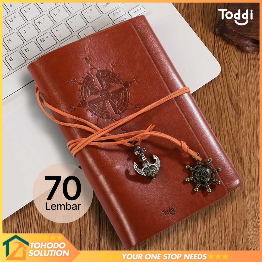 

Toddi Buku Catatan Binder Kulit Notebook Retro Pirate Compass - ZB045
