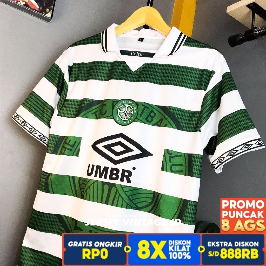 HASBI.SHOP Jersey Celtic 1997 Home Pendek | Jersey Celtic Vintage Retro | Jersey Bisa COD
