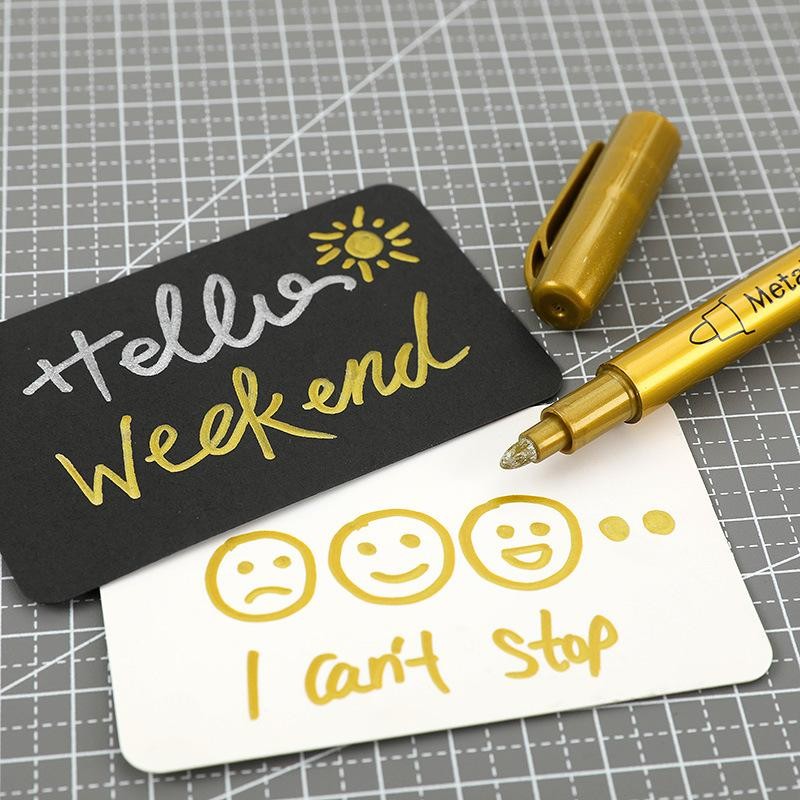 

Spidol Permanent emas/perak Metalic Marker Gold/Silver Paint Marker M&G