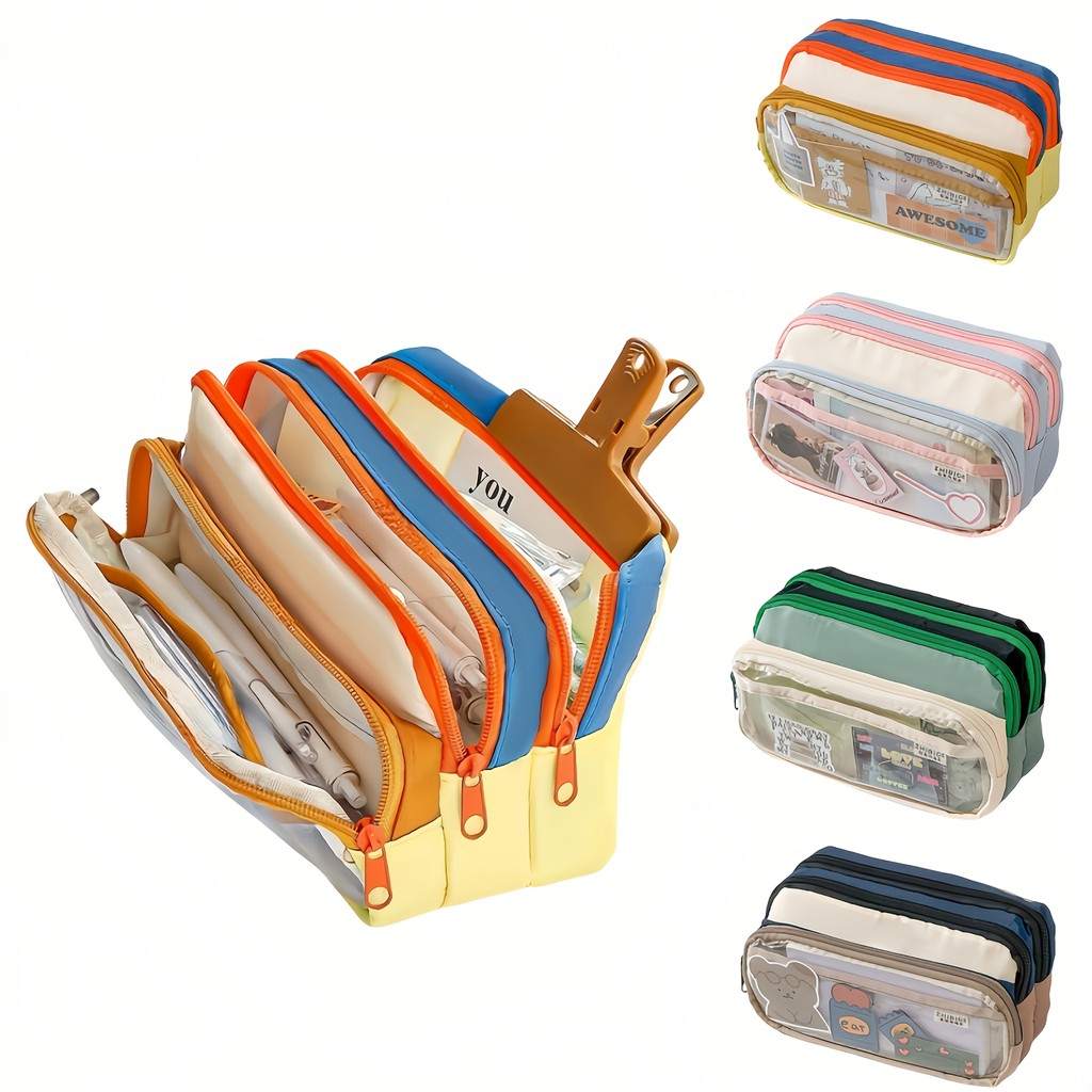 

Import charges includedLarge-capacity multi-layer pencil case Stationery bag Pen bag , more space for storage