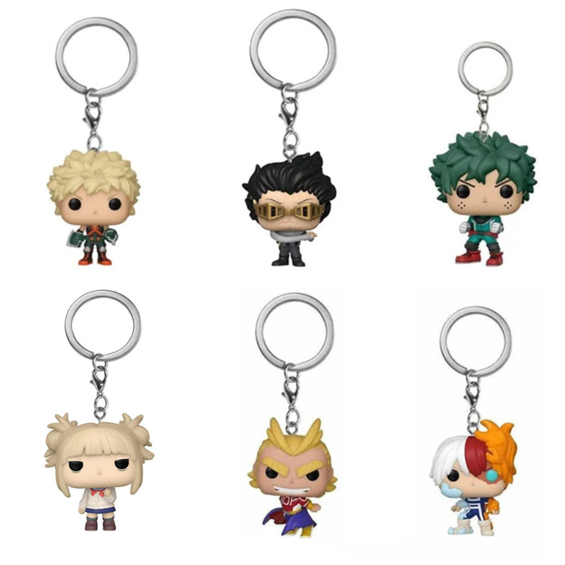 My Hero Academia DEKU All Bakugou Katsuki Might Todoroki Shoto Keychain Vinyl Action Figure Toy Coll