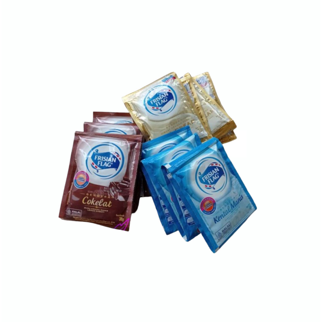 

(protein, karbohidrat dan lemak) Frisian Flag Susu Bendera Kental Manis Cokelat 6 sachet 1 Renceng 38g