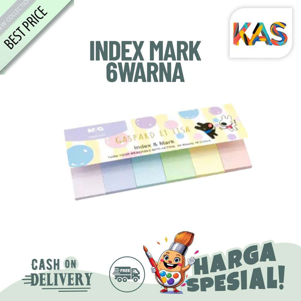 

M&G Index Mark 6 Colors set Pastel Gaspard Et Lisa Pastel #QS26U693 -SET