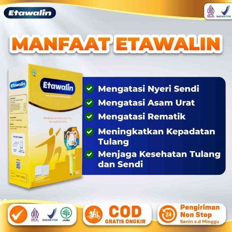 

Etawalin - Susu Kambing Alami Mengatasi Asam Urat Nyeri Sendi Dan Tulang Original 1 Box