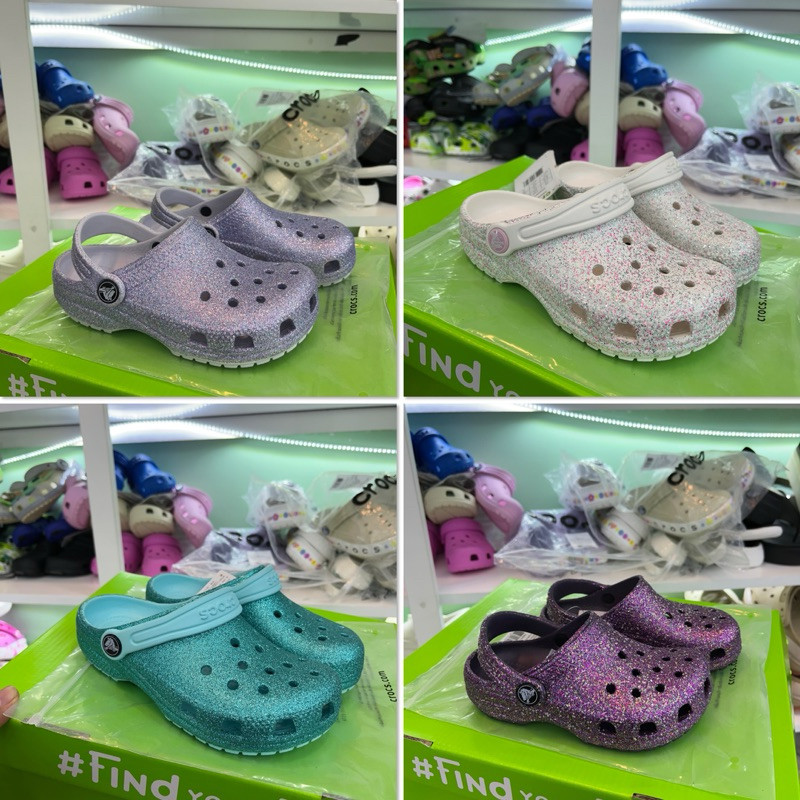 ALPI.YAH Sandal Anak crocs Classic kids gliters / Crocs Gliters kids clog classic / crocs Classic cl