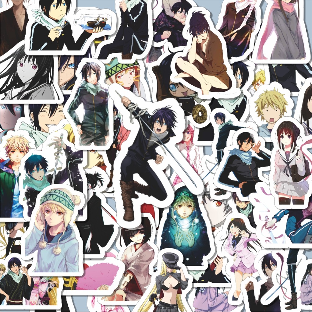 

100PCS Lucu Stiker Anime Series Noragami Character Mix 2 Stiker Aesthetic Stiker Anti Air Stikers Berperekat Waterproof sticker decal buat Motor Helm Buku Journal Koper Casing HP Laptop Botol Minum Hadiah anak