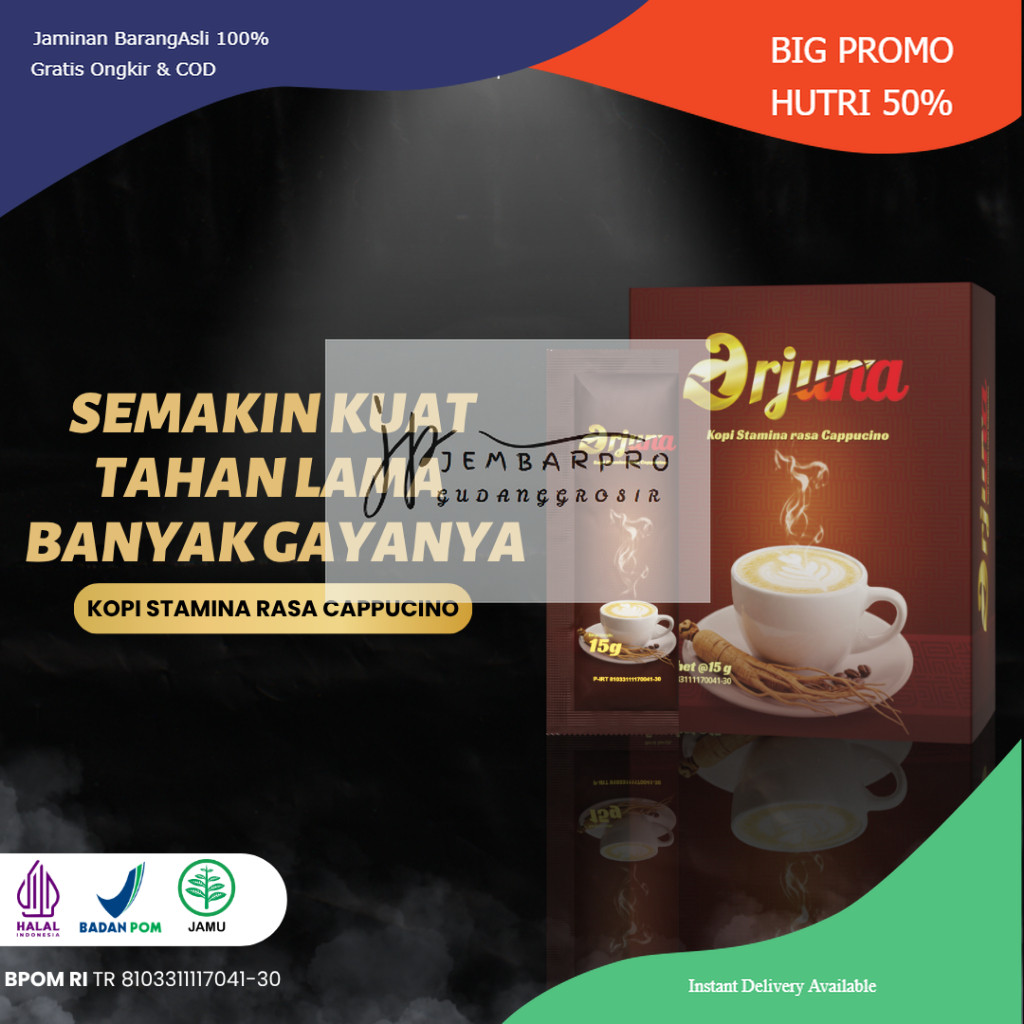 

KOPI ARJUNA Minuman Kopi Gingseng Rasa Cappucino Original Halal BPOM | 1 Box Isi 5 Sachet