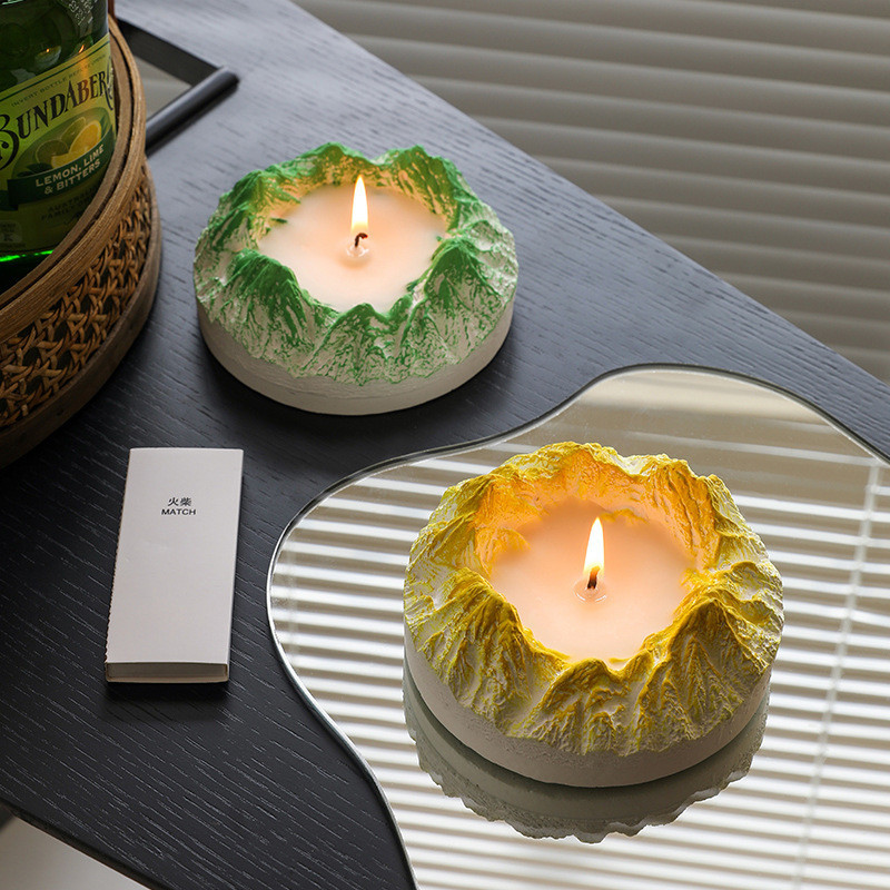 

Snow Mountain Mold Volcano Candle Silicone Mold DIY Gypsum Cement Storage Tray Epoxy Resin Ashtray Tabletop Decoration
