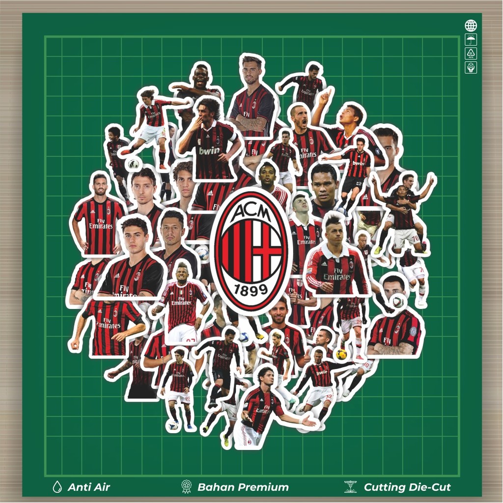 

HOT 50 PCS STIKER Stiker Football Series AC Milan Stiker Fashion Cars Decal Dingin Kartu Album Custom Vinyl Anti Air- Sticker Aesthetic Buku Journal Koper Casing HP Tablet Laptop Helm Motor Botol Minum