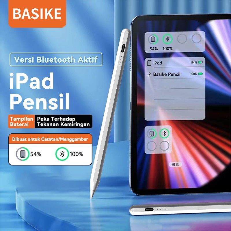 

(HOT)BASIKE Stylus Pen iPad Wireless Palm Rejection Tilt-Sensitive for iPad Air 4 5 Pro gen mini