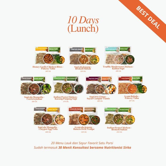 

[TERLARIS] Satu Porsi 10 Days Meal Subscription | Frozen Food Ready Meal - Lunch[TERLARIS ]