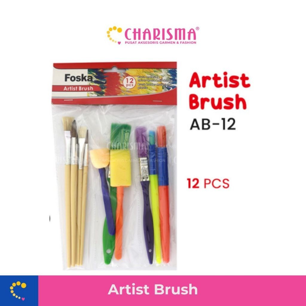 

Charisma Artist Brush - Foska Kuas Lukis Gambar - AB-12