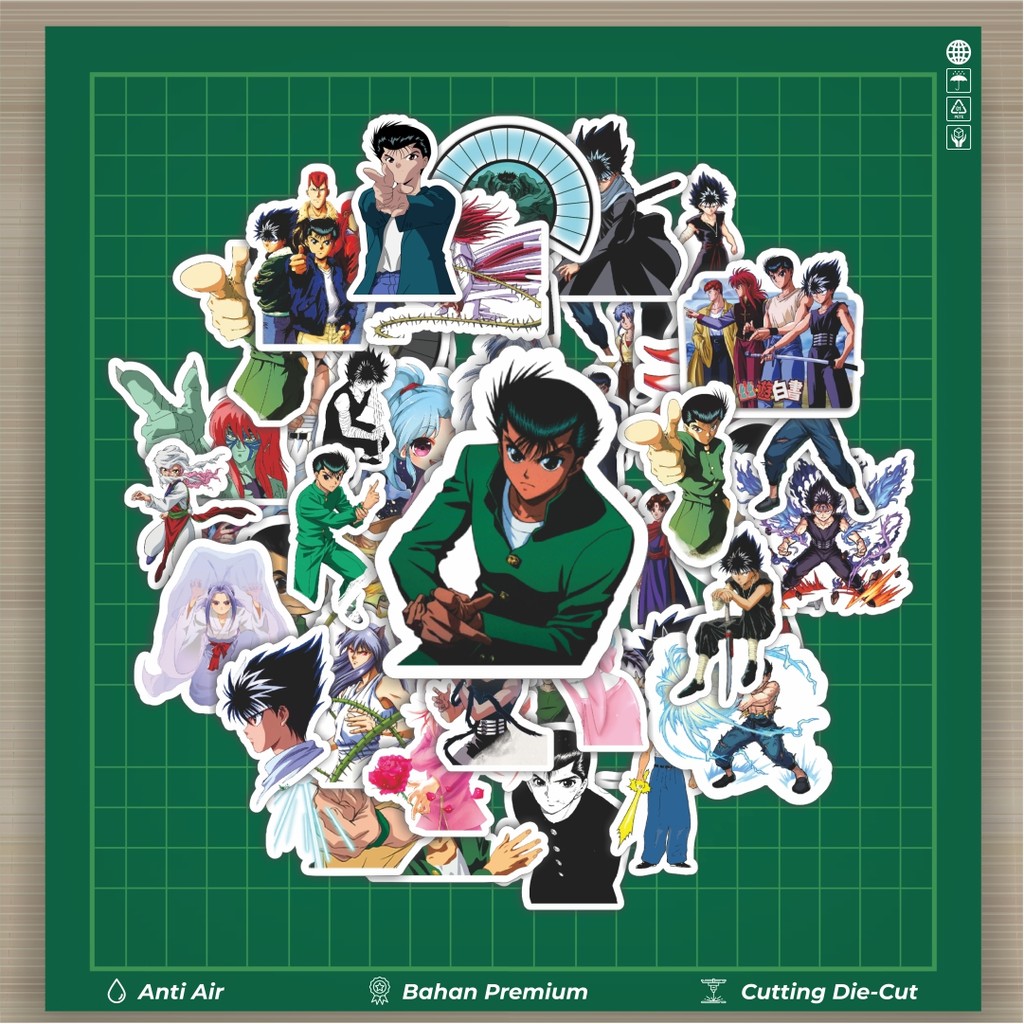 

HOT 50 PCS STIKER Stiker Anime Series Yuyu Hakusho Character Mix Stiker Fashion Cars Decal Dingin Kartu Album Custom Vinyl Anti Air- Sticker Aesthetic Buku Journal Koper Casing HP Tablet Laptop Helm Motor Botol Minum