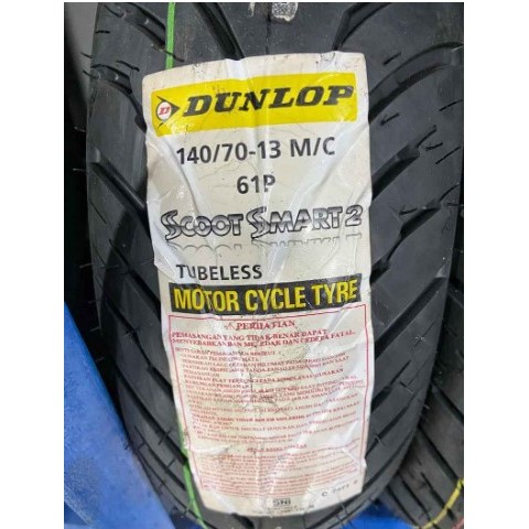 Ban Dunlop Tubeless Scoot Smart 2 Ukuran 140 70 Ring 13