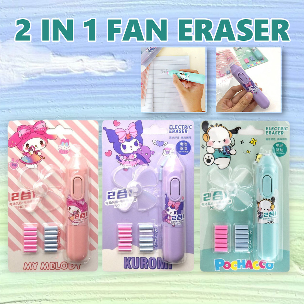 

Penghapus elektrik Bertenaga baterai, stabil digunakan Penghapus pensil portabel Sanrio untuk penghapus chip