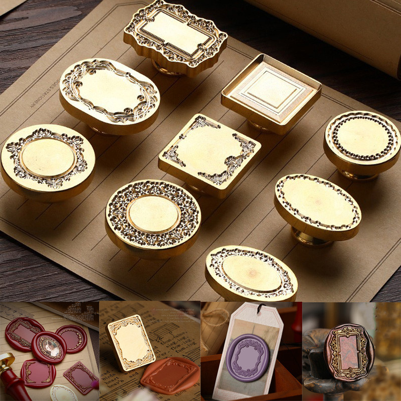 

Fire Paint Seal Wax Stamp Heads Photo Frame Series Sealing Wax Stamp Head For DIY Scrapbooking Envelope Wedding Party Invitation