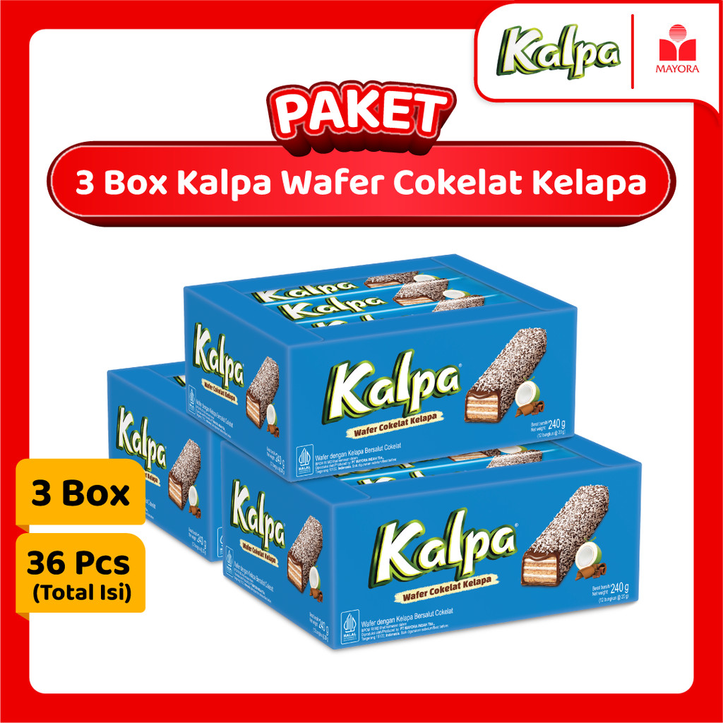 

Paket 3 Box Kalpa Wafer Cokelat Kelapa