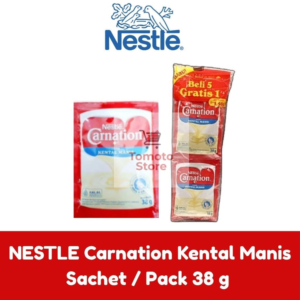 

✨ TOMOTOSTORE ✨ NESTLE Carnation Krimer Kental Manis 38 gr (1 pack isi 6 sachet)